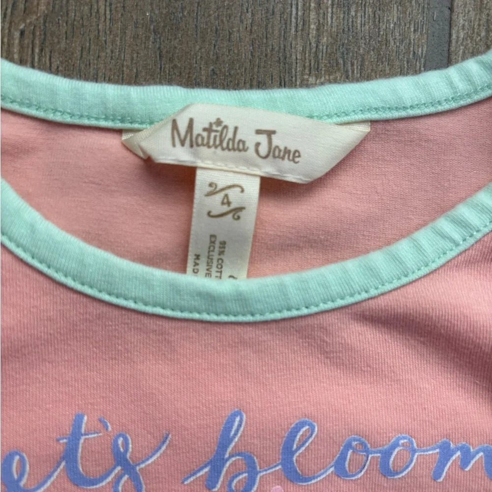 Girls' Matilda Jane Floral Graphic Top and Striped Shorts Set Size 4 - Picture 4 of 12